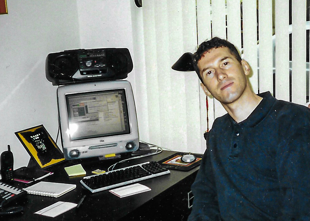 A picture of Philip in the MCF Office in 1995