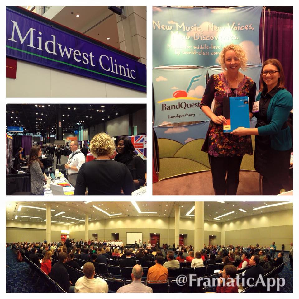 Jodie Blackshaw and ACF staffer Suzanna Altman at Midwest Clinic with the 'Letter from Sado' new release.